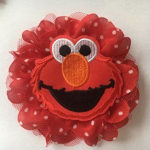 New Elmo Red polka dot hair clip